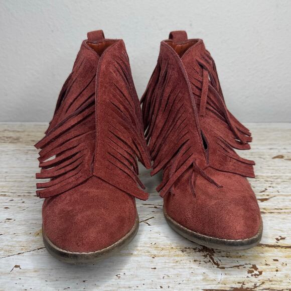 COCONUTS by Matisse Fringe Boho Festival Ankle Booties 6M - Picture 4 of 12